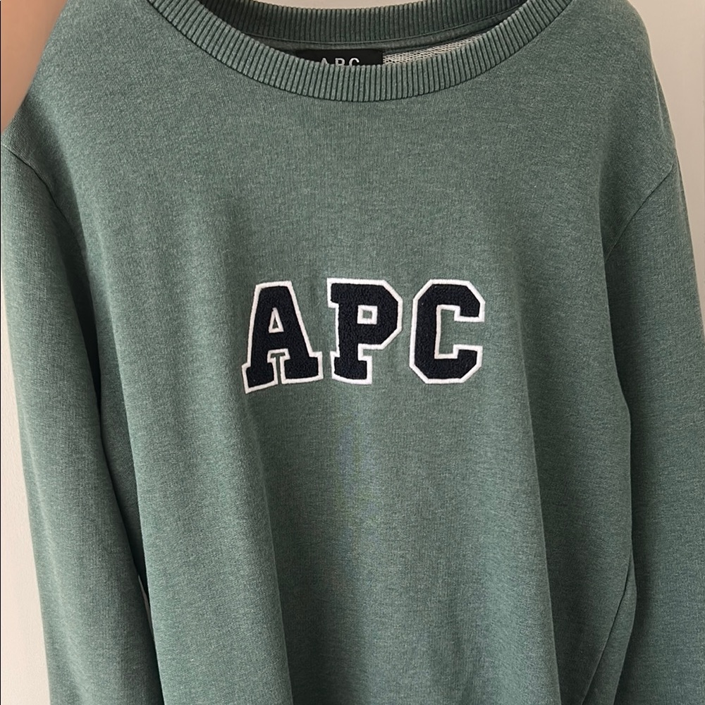 A.P.C. Green Crewneck Sweater
